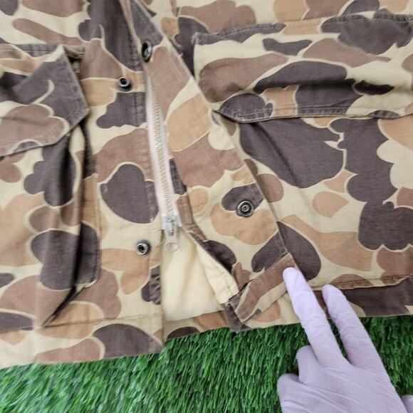 Vintage 80s Field-Line Camo Jacket Medium 23x29 Duck Hunting - Picture 7 of 16